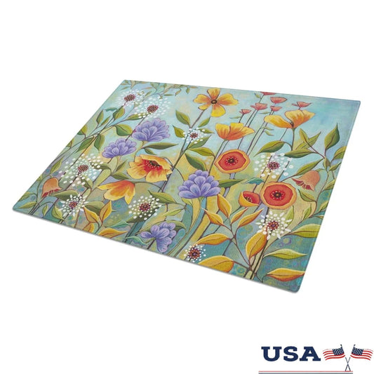 Colorful Tempered Glass Cutting Board 12x16
