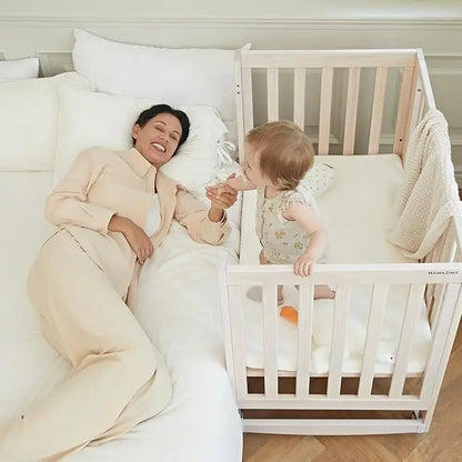 11-in-1 Convertible Baby Crib With Removable Wheels 4 Mattress Heights