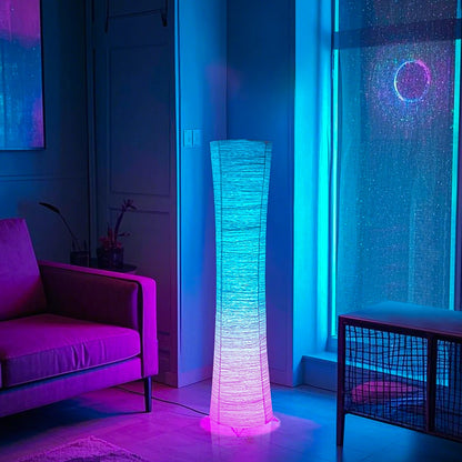 Paper Floor lamp, RGB color-changing LED with remote control