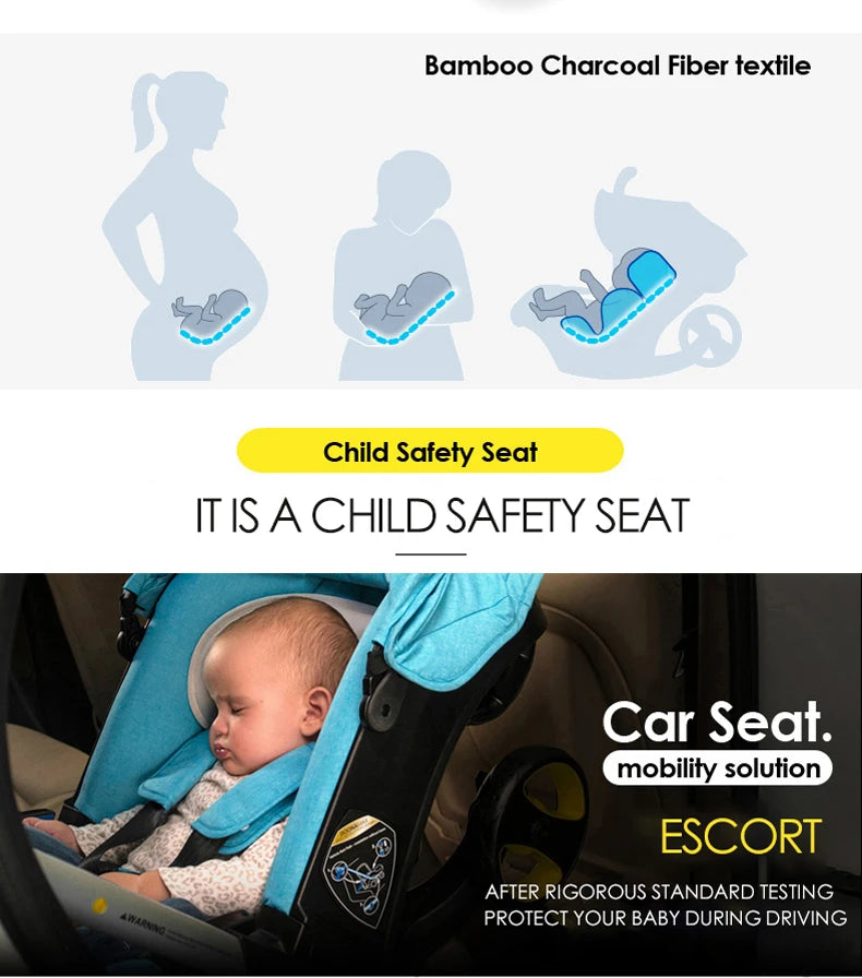 Lightweight Stroller Baby Carriage 4 in 1 Safety Travel System High Quality