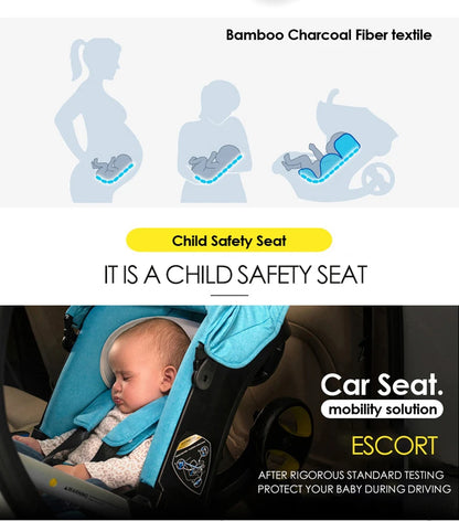 Lightweight Stroller Baby Carriage 4 in 1 Safety Travel System High Quality