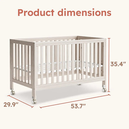 11-in-1 Convertible Baby Crib With Removable Wheels 4 Mattress Heights