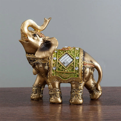 Cute Elephant Figurines Decoration Suitable for Office Wine Cooler Decor. Elephants are sacred symbols of peace, spirit and physical strength.