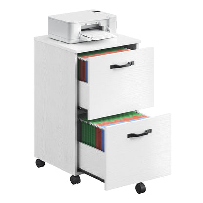 2-Drawer File Cabinet, Filing Cabinet for Home Office, Small Rolling File Cabinet, Printer Stand